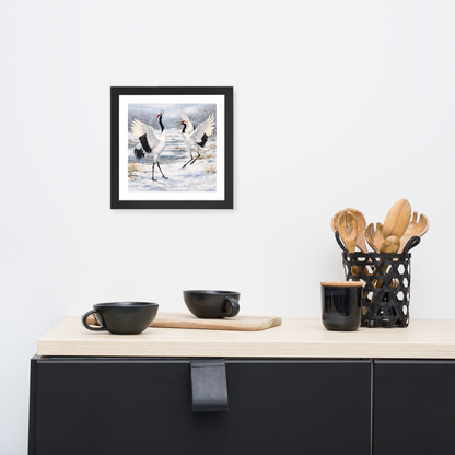 Framed Red-crowned Crane Art Print
