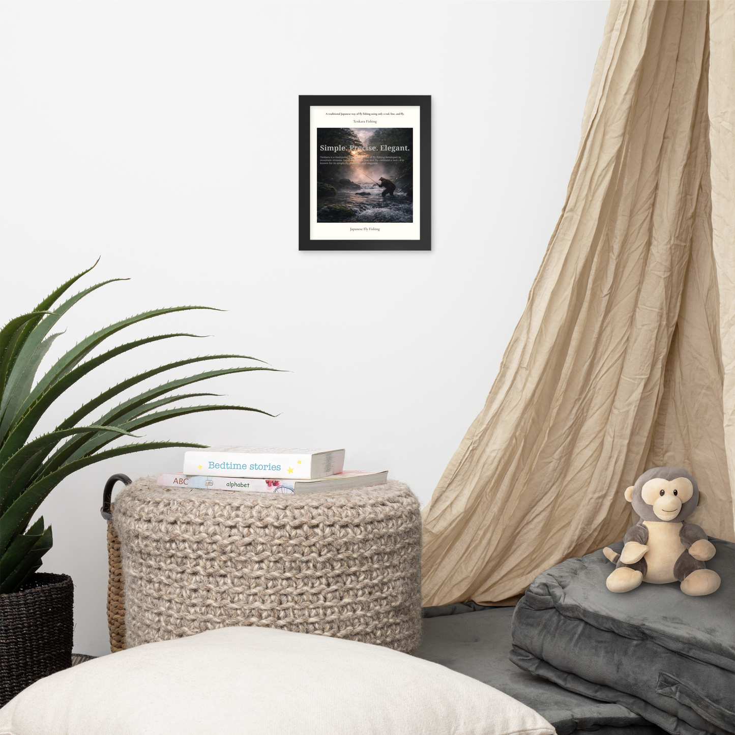 Tenkara Fishing Framed Poster – Japanese Fly Fishing Art Print