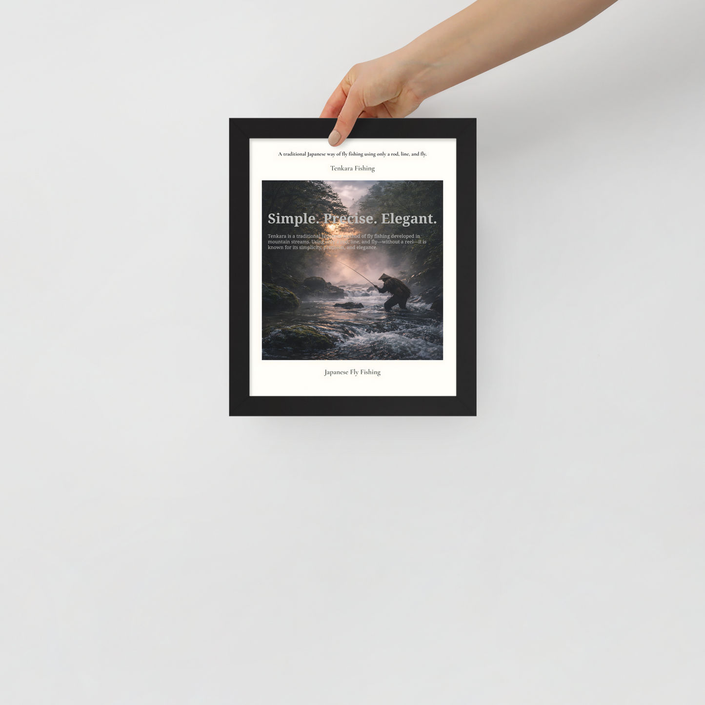Tenkara Fishing Framed Poster – Japanese Fly Fishing Art Print