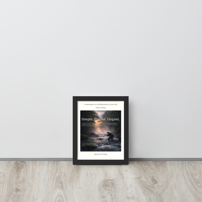 Tenkara Fishing Framed Poster – Japanese Fly Fishing Art Print