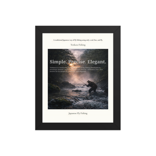 Tenkara Fishing Framed Poster – Japanese Fly Fishing Art Print