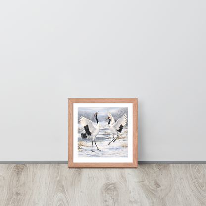 Framed Red-crowned Crane Art Print