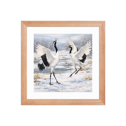 Framed Red-crowned Crane Art Print
